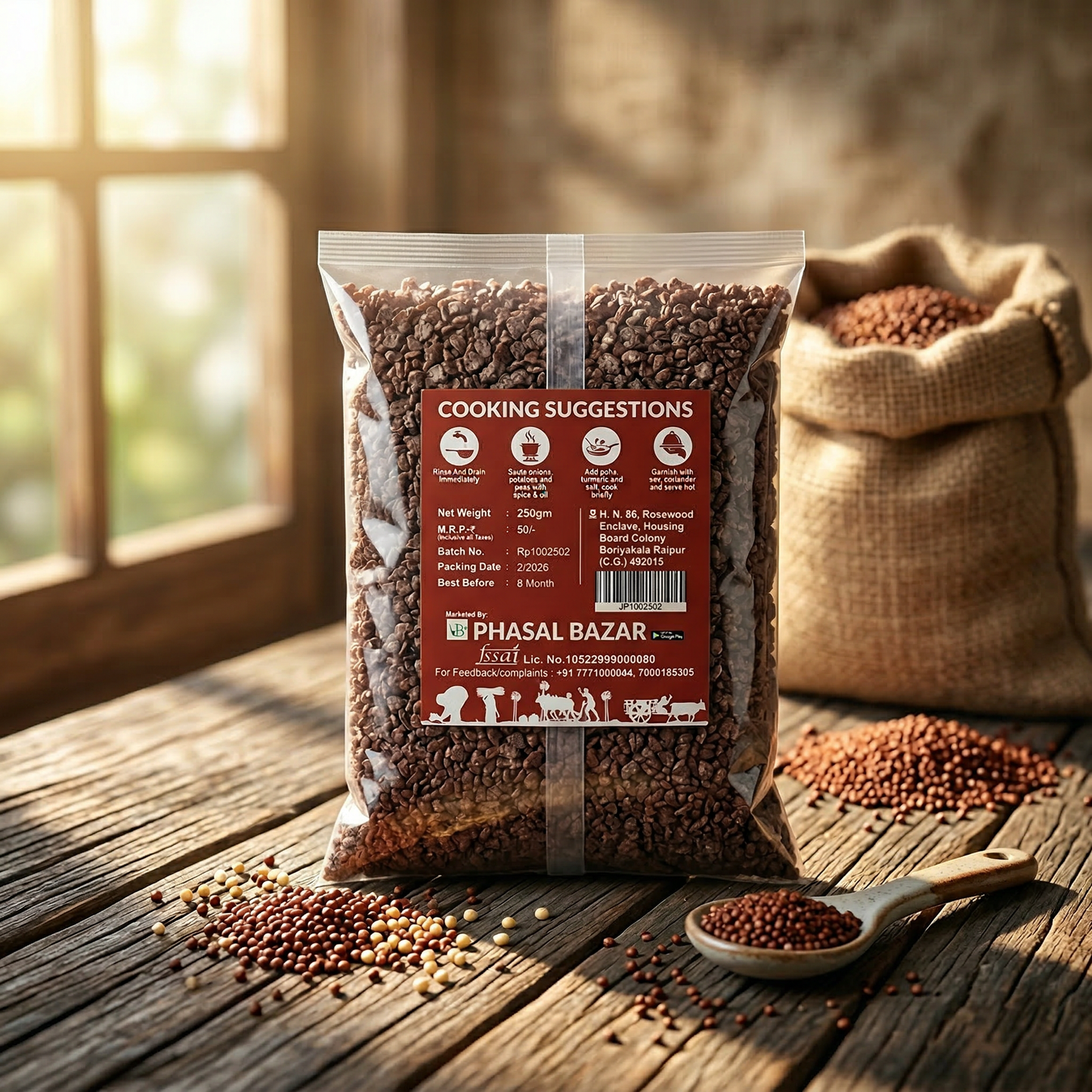 Finger Millet Flakes रागी पोहा (250G)