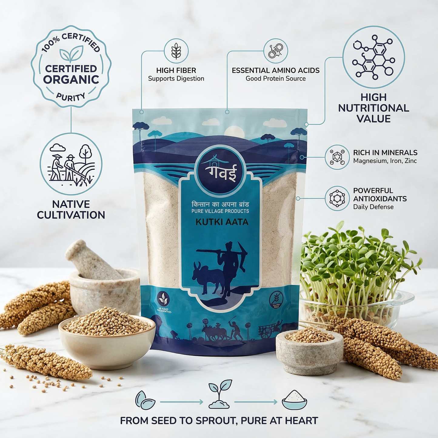 Little Millet Flour कुटकी आटा (500G)