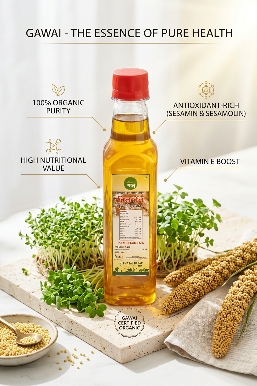 Sesame Oil — Til (Cold Pressed, 250ml)
