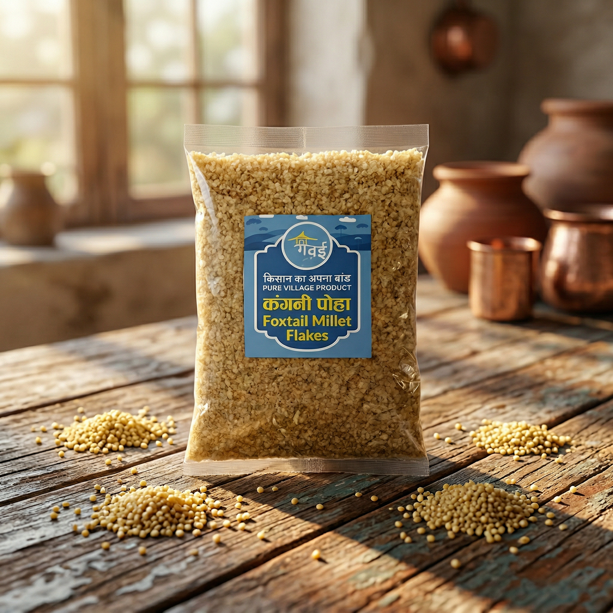 Foxtail Flakes कंगनी पोहा (250G)